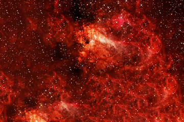 Space in red colors. Elements of this image were furnished by NASA.