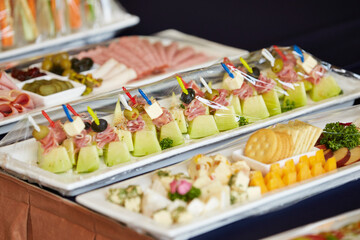 Various foods at the buffet restaurant