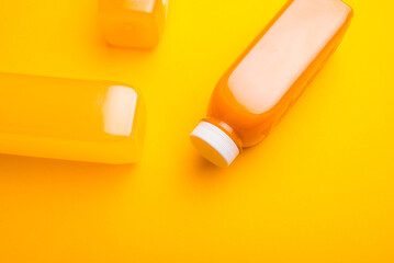 photo of different tasty and delicious detox juice bottles, antioxidant and daily vitamins you need.