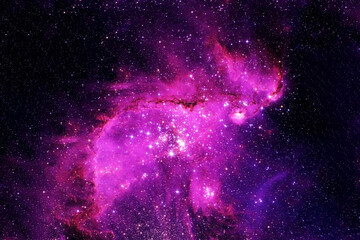 Space in red colors. Elements of this image were furnished by NASA.