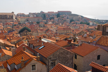 View of the rooftops of the Old Town of Dubrovnik. Croatia