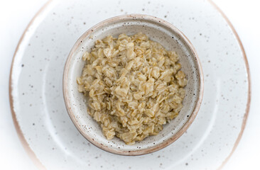 ready-made oatmeal in a plate
