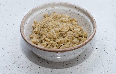 ready-made oatmeal in a plate