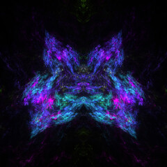 Abstract symmetric fractal graphic 