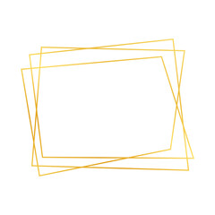 Gold geometric polygonal frame