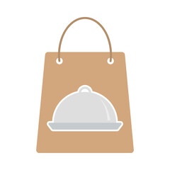 Paper Bag With Cloche Icon