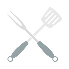 Crossed Frying Spatula And Fork Icon