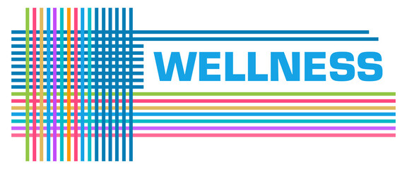 Wellness Colorful Blue Lines Squares 