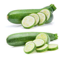 zucchini isolated on white background