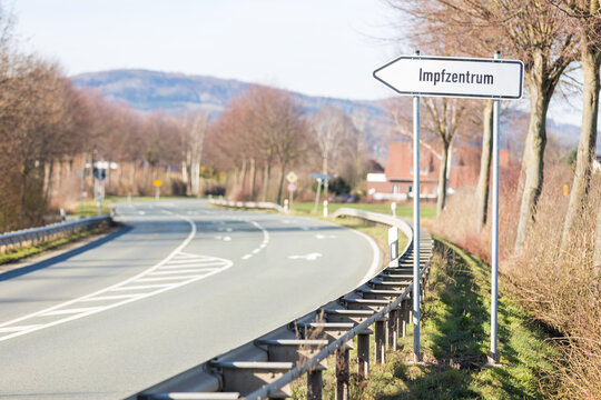 Schild Impfzentrum