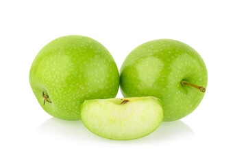 green apple isolated on white background.