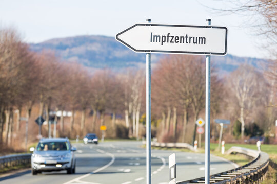 Schild Impfzentrum