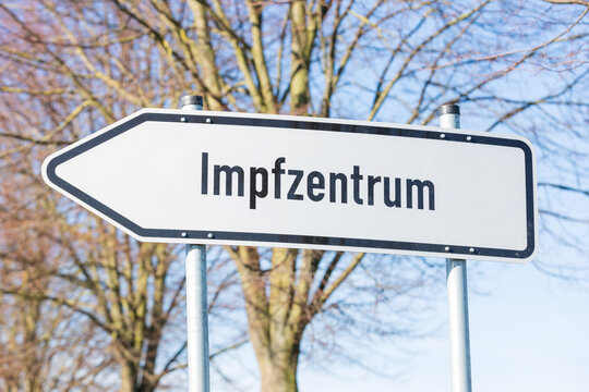 Schild Impfzentrum