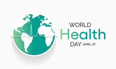 World Health Day is a global health awareness day celebrated every year on 7th April. Vector illustration design