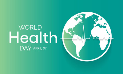 World Health Day is a global health awareness day celebrated every year on 7th April. Vector illustration design