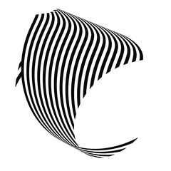 optical art abstract vector background shape wave design black and white op art  3d design, with organic effect.