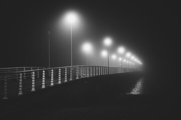Pier in the fog - marina di Massa - tuscany 
