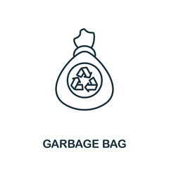 Garbage Bag icon. Simple illustration from recycling collection. Creative Garbage Bag icon for web design, templates, infographics and more