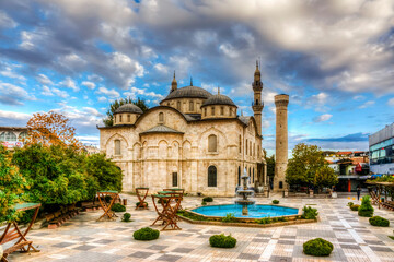 Yeni Mosque view in Malatya City. Yeni Mosque is populer tourist attraction in Malatya City.