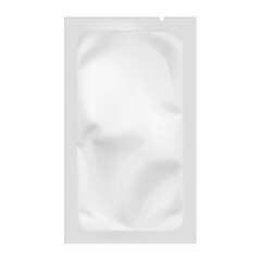 Realistic White color Blank template Packaging Foil for cosmetics. vector illustration.