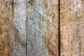 Old vintage wood board - rustic or rural background. A Regular wood texture. Subtle color wooden background for natural banner. Timber surface closeup. Natural material for banner template.