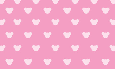 Pink teddy wallpaper vector. Perfect for background wallpaper