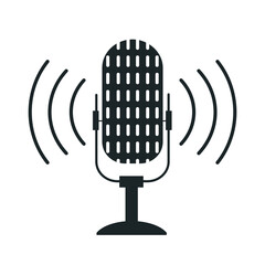 Microphone vector icon set isolated on white background. podcast icon vector. Voice vector icon, Record.