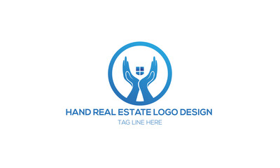 hand logo design real estate.