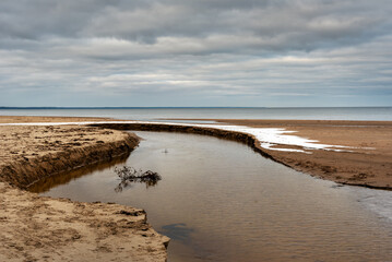 Small river at the Baltic sea.