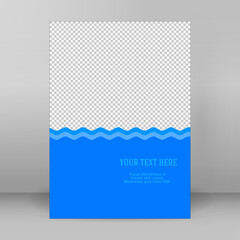Freshness natural theme, a Fresh Water background of blue. Elements design seamless wave. Abstract wavy for overlaying background of page under meshedge of title front label. Vector illustration eps10
