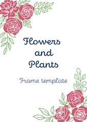 Flowers and Plants Frame template