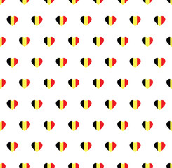 heart Belgian  flag seamless pattern.  Belgian  flag texture vector 