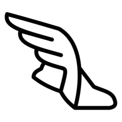 Hermes wing shoe logo line simple design vector