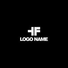 Fototapeta premium HF LETTERS LOGO DESIGN