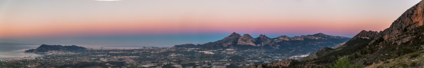 Sunrise landscape in Alicante, Spain