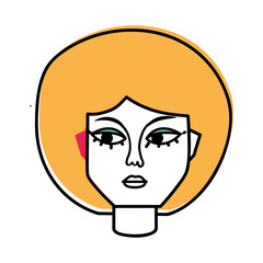 blond woman face