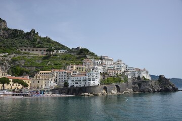 Amalfi is a city in an evocative natural setting beneath the steep cliffs on the southwestern coast of Italy. Between the 9th and 11th centuries, it was the seat of a powerful maritime republic.