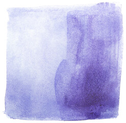 Blue background rectangle watercolor element