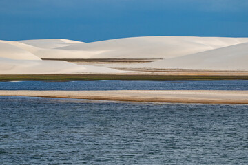 desert dunes of lençóis maranhenses in santo amaro, brazil