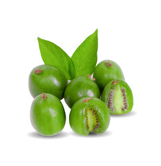 mini kiwiberry isolated on white background