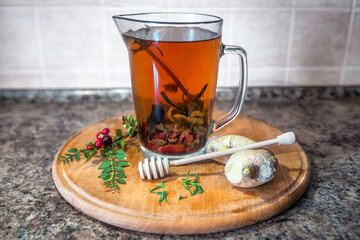 herbal tea with ginger