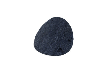 Potato chips on an isolated white background. Black chips