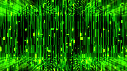 緑色のキラキラデジタル空間イメージ背景