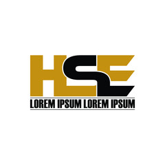 HSE letter monogram logo design vector
