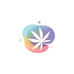 Marijuana medical logo template design