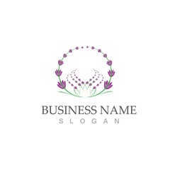 fresh lavender logo vector flat