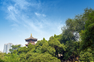 Ancient architecture in Xi'an, China: Pagoda.