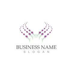 fresh lavender logo vector flat