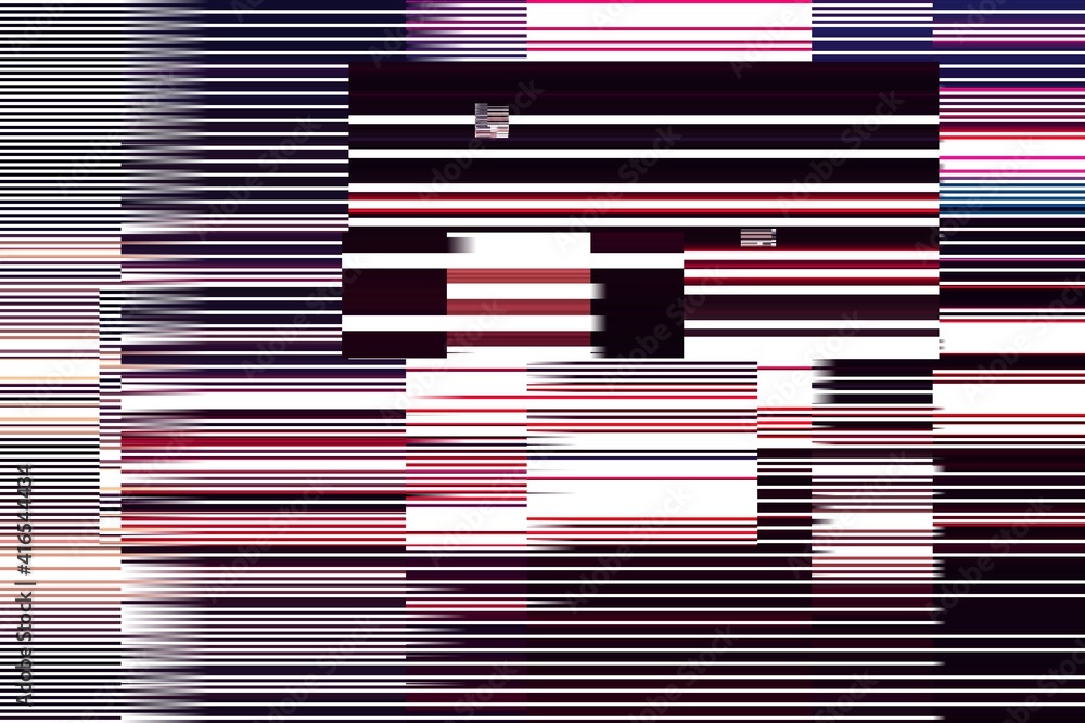 Aufkleber modern background with dead pixel and bug, glitch and error signal. optical distortion, overlapping 
