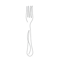 Fork on white background, vector illustration